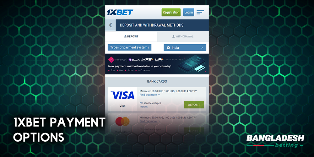 1xbet payment options