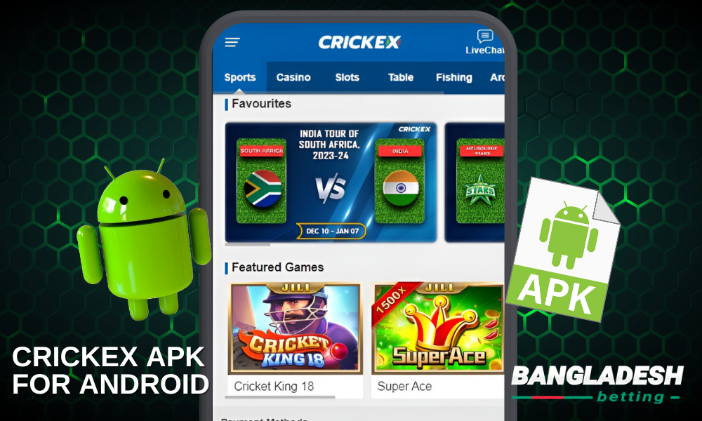 Crickex application is specially designed for Android users