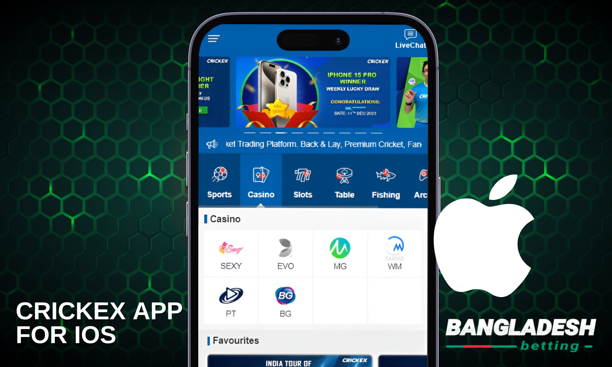 Crickex iOS app is available for iPhone users