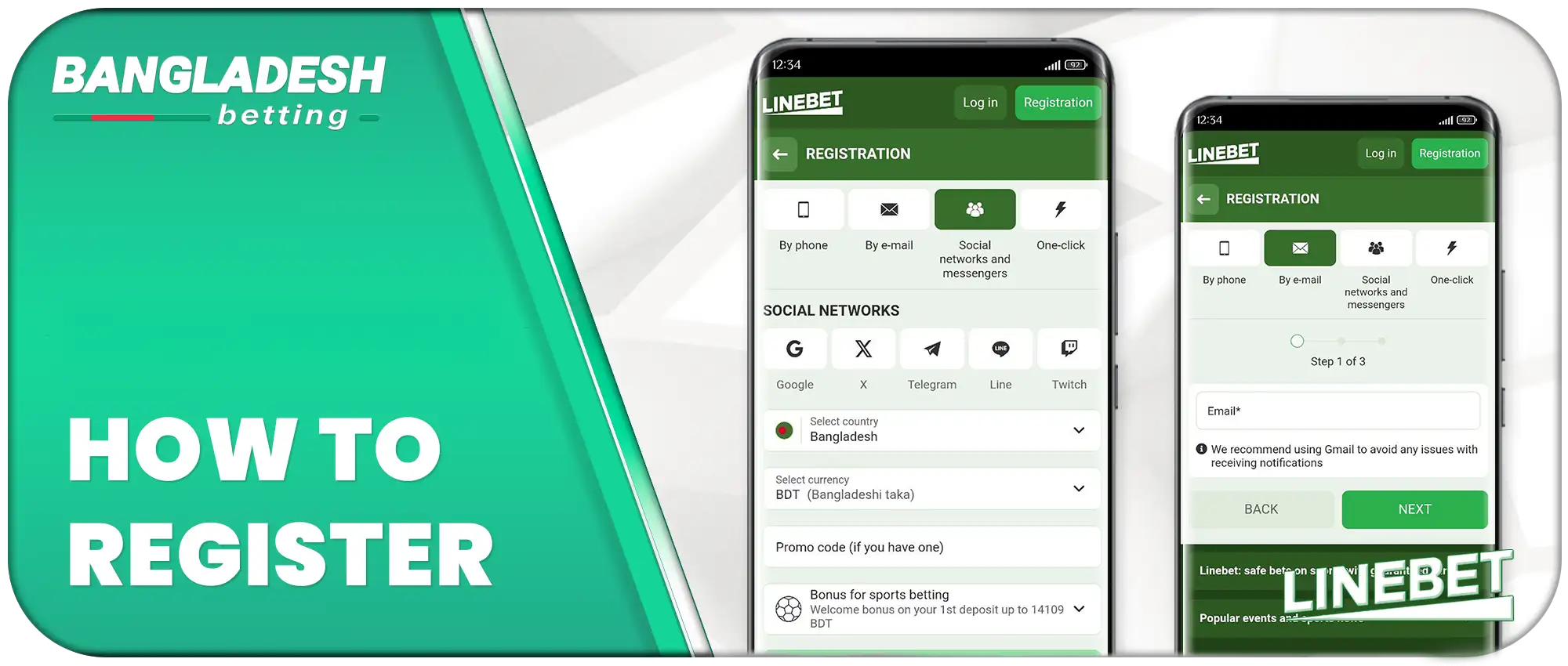 How to register with Linebet