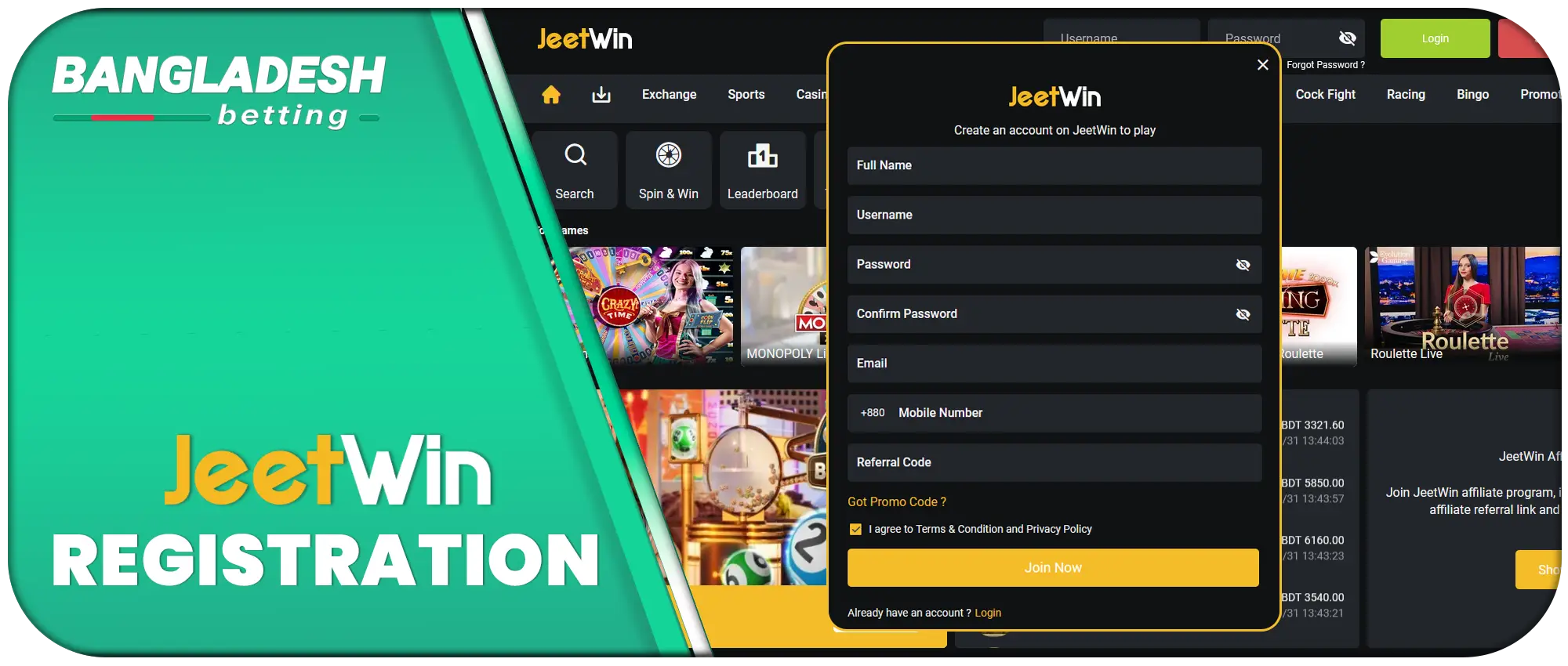 Jeetwin Registration BD