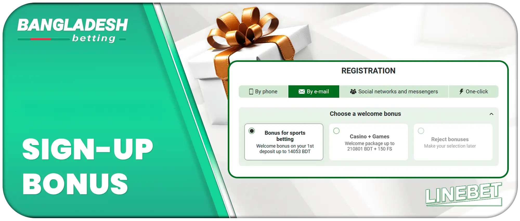 Bonus for registration in Linebet