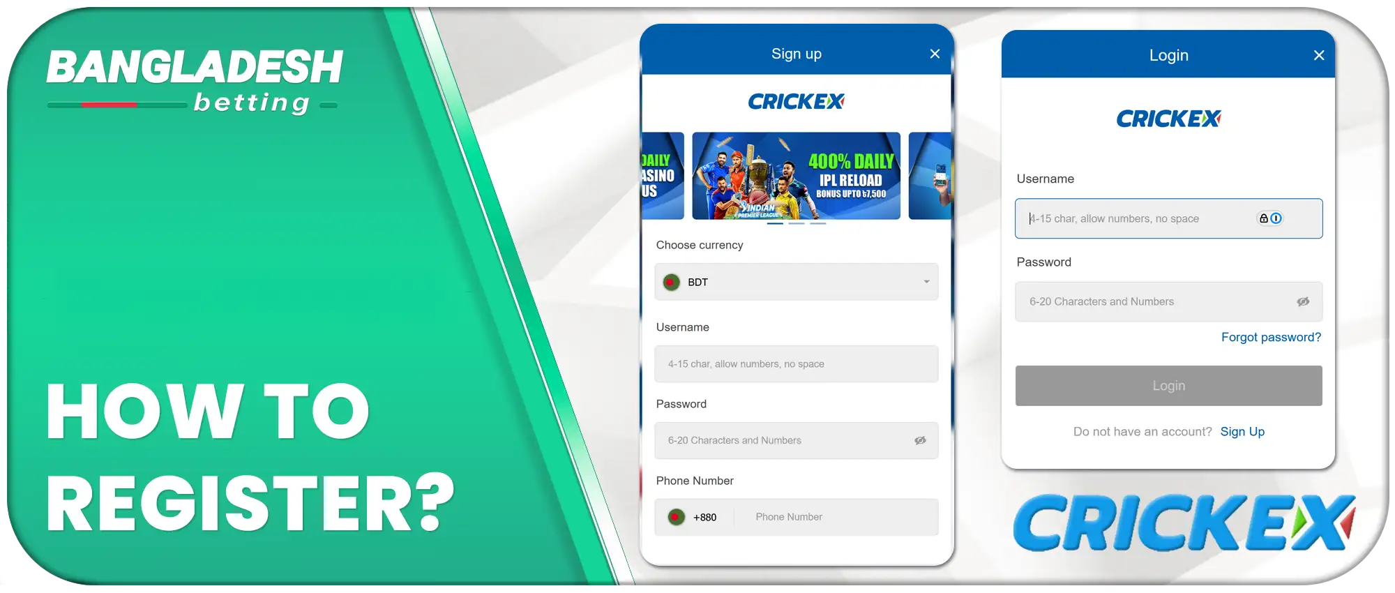 How to sign up for Crickex